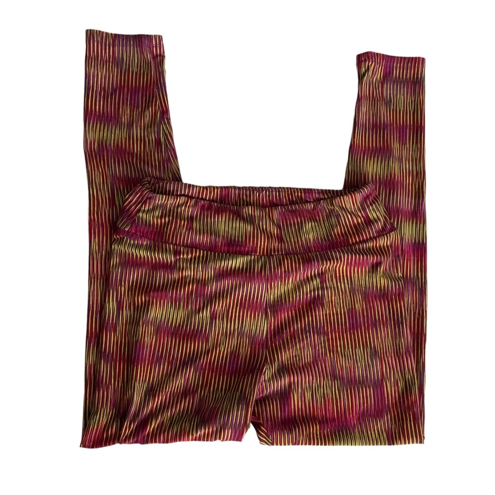 LuLaRoe leggings in colorful print, tall & curvy